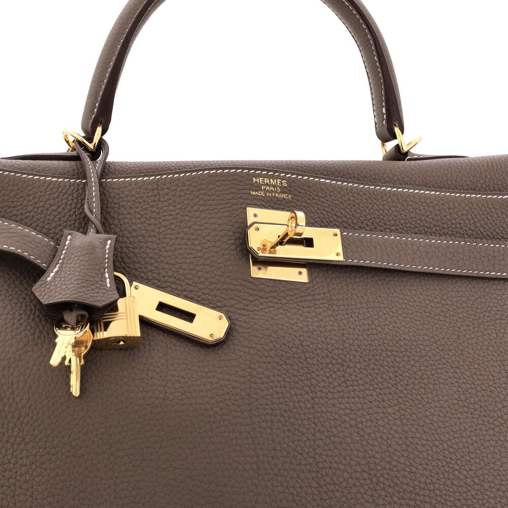 Hermes Kelly 35 Grey Togo with Gold Hardware - Picture 7 of 8